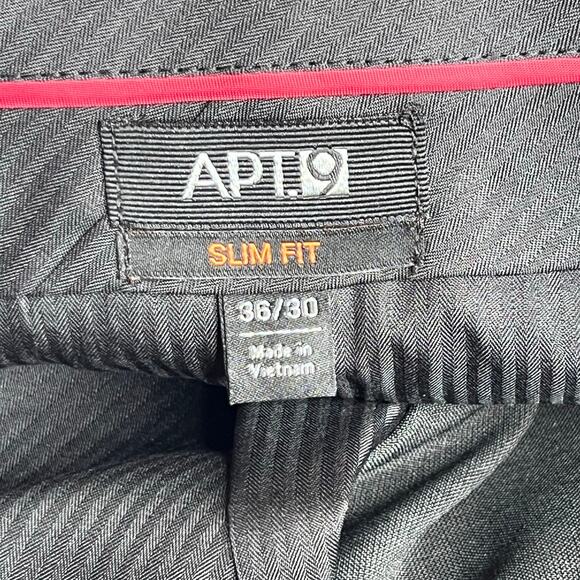 NWT Men's APT 9 Grey Slim Fit Business Dress Pants 36/30 - Picture 7 of 10